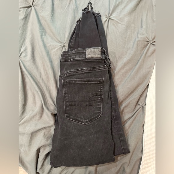 American eagle ripped black jeans size 10 regular - Picture 2 of 3